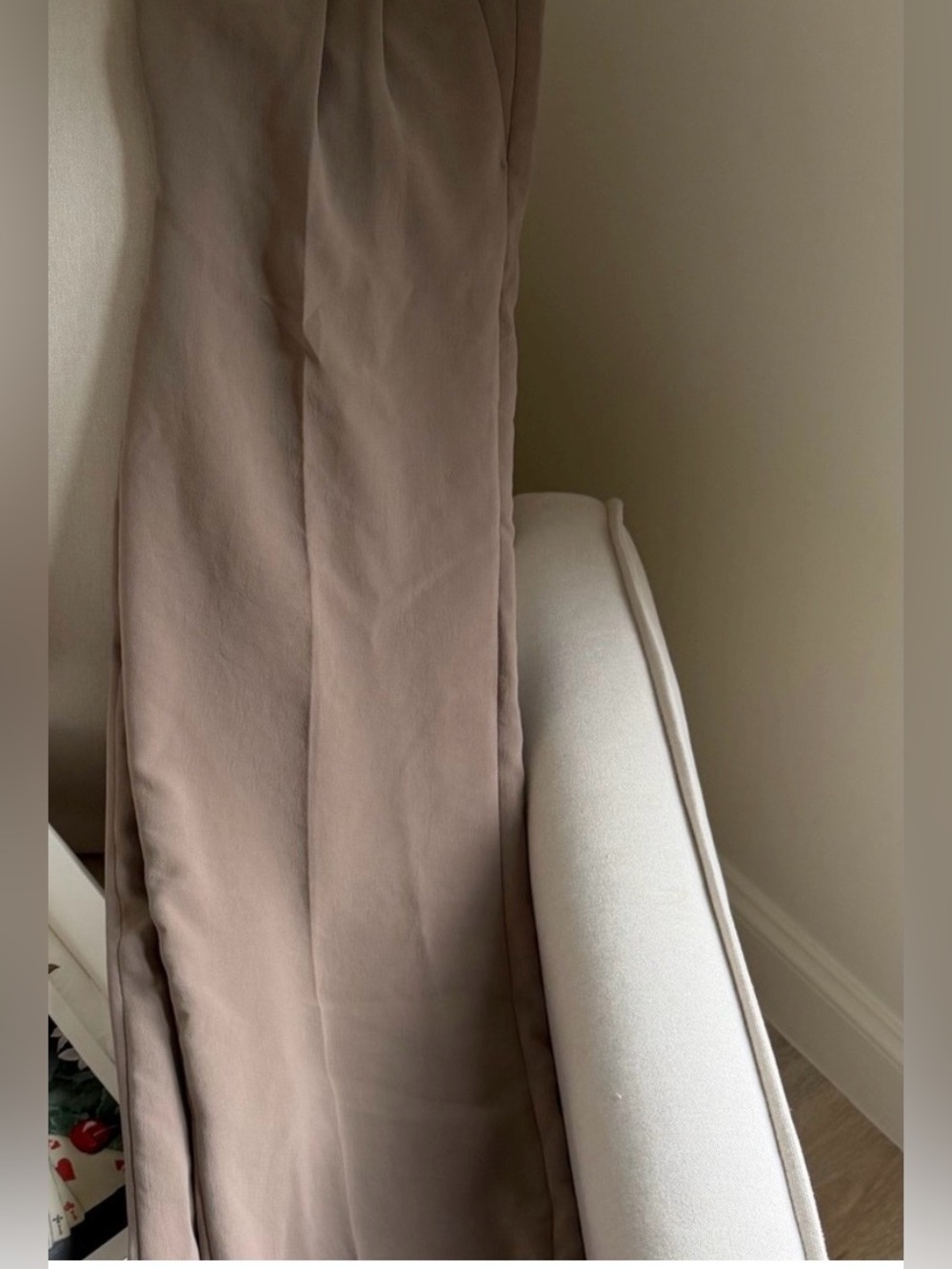 Aritzia Taupe High-Waist Trousers